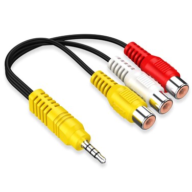 SNLLMZI Power prime AV Adapter, Video AV Component Adapter Cable Replacement for TCL TV, 3 RCA to AV Input Adapter - 23CM/9in