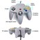 miadore 2 Pack Classic N64 Controllers (Yellow/Gray) Bundle with 2 Pack 6FT N64 Controller Extension Cable