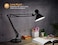 Bostitch Office VLF100D Swing Arm Desk Lamp, Metal, 36" Reach with Multi-Joint Adjustment, Includes Replaceable LED Bulb (VLF), Black