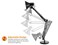 Bostitch Office VLF100D Swing Arm Desk Lamp, Metal, 36" Reach with Multi-Joint Adjustment, Includes Replaceable LED Bulb (VLF), Black