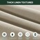 H.VERSAILTEX Linen Textured Table Cloths 60 x 60 Inch Premium Solid Tablecloth Spill-Proof Waterproof Table Cover for Dining Buffet Feature Extra Soft and Thick Fabric Wrinkle Free, Taupe