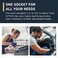 inZaynity Universal Socket Tool - Flexible Drill Bit Extension with Power Drill Adapter for Home Improvement, Construction, DIY, &amp; Carpentry - Cool &amp; Useful Gift for Men - 3-Piece Socket Set
