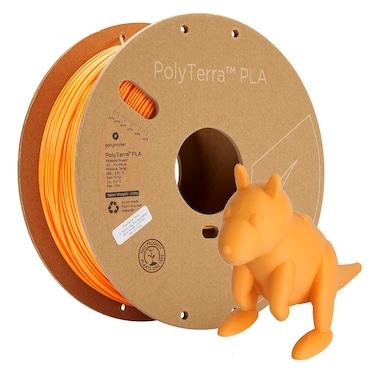 Polymaker Matte PLA Filament 1.75mm Orange, 1kg Carton Spool PLA Filament 1.75 - PolyTerra PLA 3D Printer Filament, Print with Most 3D Printers Using 3D Filament