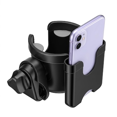 Suranew Universal Stroller Cup Holder, Adjustable Drink Holder with Phone