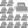 Outus 24 Pcs Monthly Adhesive Tabs for Planner, Grey