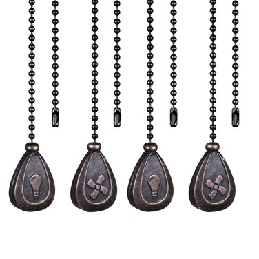 Dotlite Bronze Ceiling Fan Pull Chain Set 4Pack