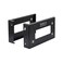 RIVECO 4U Wall Mount Patch Panel 2 Pieces Firm Constructed, No Assembly Required, Flexible Width Mounting Rack for Networking Equipment Black