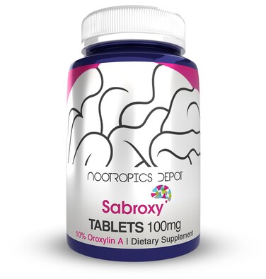 Nootropics Depot Sabroxy&reg; Tablets   100mg   90 Count   Minimum 10% Oroxylin-A   Oroxylum indicum   May Help Promote Focus &amp; Motivation   May Help Promote Cognitive Function