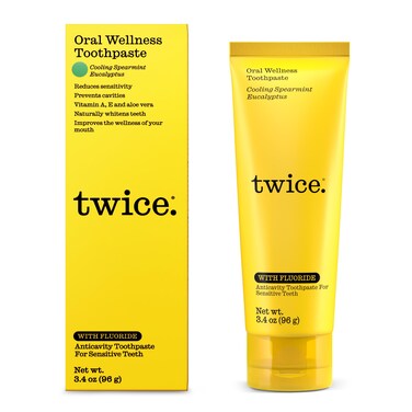 Twice Anti-Cavity Fluoride Toothpaste, Cooling Spearmint, 3.4 oz