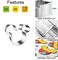 Q-BAKER 8 Pieces Mouse Cookie Cutters,Themed of Mickey Minnie Mouse Shaped Biscuit Molds