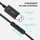 HGCXING USB Headset with Microphone for PC, Noise Cancelling Computer Headphones for Laptop/ 8.2 FT, Lightweight PC Headset with Audio Controls & Mute Function for Office Live Broadcast Gaming Headset