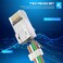 JODROAD Shielded RJ45 Cat6A Cat7 Pass Through connectors - 3 Prong 8P8C 50U Gold Plated 2-Piece Pass-Thru Modular Data Plug for FTP/STP Cable &amp; Solid Wire (30 Pack)