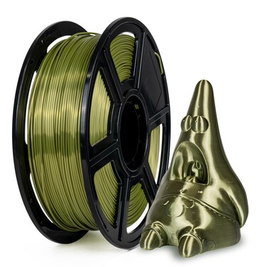 Flashforge 3D Printer Filament Silk PLA 1.75mm 1kg Spool-Dimensional Accuracy +/- 0.02mm (Bronze)