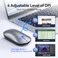TECKNET Wireless Mouse, BT5.0/3.0 2.4GHz Silent Computer Mouse with USB Receiver,4000DPI Rechargeable Portable Bluetooth Mouse for Laptop/MacBook/Pro/iPad/Windows