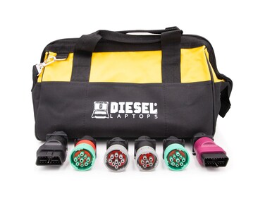 Diesel Laptops Master Adapter & Convertor Cable Set for 9-Pin, 6-Pin, OBDII, CAT9, CAN3, Paccar, & More