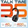 Delton Wireless Computer Headset, Trucker Bluetooth Headset with Noise Canceling Microphone, 35Hrs Talk time, Wireless Headset for Computer, Cell Phone, Drivers, Office, Call Center Work - Black