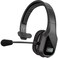 Delton Wireless Computer Headset, Trucker Bluetooth Headset with Noise Canceling Microphone, 35Hrs Talk time, Wireless Headset for Computer, Cell Phone, Drivers, Office, Call Center Work - Black
