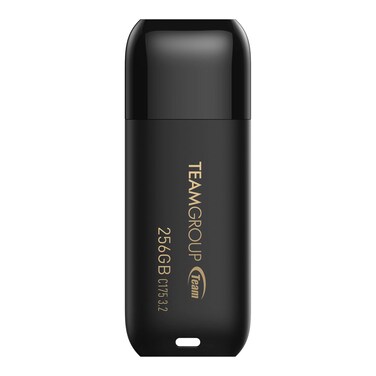 TEAMGROUP C175 256GB USB 3.2 Gen 1 (USB 3.1/3.0) USB Flash Thumb Drive, External Data Storage Memory Stick Compatible with Computer/Laptop (Matte Black) TC1753256GB01