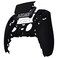 eXtremeRate Touchpad Front Cover Compatible with PS5 Controller, Case Front Housing Replacement Shell with Touch Pad Cover for PS5 Controller (Black)