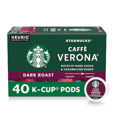 Starbucks K-Cup Coffee Pods, Caff&egrave; Verona Dark Roast, 40 Count