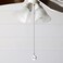 The Lakeside Collection Sentiments Ceiling Fan Pull Chains with Reverse Sides - White - Set of 2