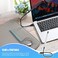 Mudder 2 Pieces USB LED Light for Laptop Keyboard Light Gooseneck Computer Lamp Flexible Stick Dimmable LED Lamp Touch Switch for Reading Book(Black, Blue)