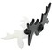 OZXNO 2 Pcs Slip-On Moosehead Bridge Head Antlers Pool Cue Accessory(Black+White)