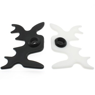 OZXNO 2 Pcs Slip-On Moosehead Bridge Head Antlers Pool Cue Accessory(Black+White)