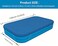 Dewfond Rectangular Pool Cover 120 in x 72 in Rectangle Inflatable Swimming Pool Cover Dustproof Pools Protector(305 cm x183 cm) (only Cover)
