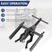 DASBET 3 Jaw Pilot Bearing Puller, Heavy Duty Pullers Set Bushing Gear Extractor Wheel Bearing Puller Automotive Machine Tool Kit for Car SUV