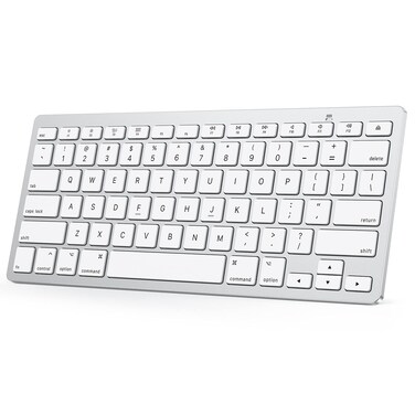 OMOTON Bluetooth Keyboard Compatible with Mac ONLY, Compact Wireless Keyboard Compatible with MacBook Pro/Air, iMac, Mac mini/Pro, Silver