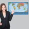 Equal Earth World Map Poster - map design shows continents at true relative size. (LAMINATED, 18&rdquo; x 29&rdquo;)