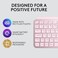Logitech MX Keys Mini Minimalist Wireless Illuminated Keyboard, Compact, Bluetooth, Backlit, USB-C, Compatible with Apple macOS, iOS, Windows, Linux, Android, Metal Build - Rose