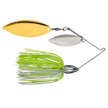 Lew's Sulmo Tour Grade Spinnerbait 3/4 oz (Willow/Willow) - Chart/White