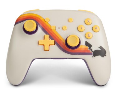 PowerA Enhanced Wireless Controller for Nintendo Switch - Pok&eacute;mon: Pikachu Retro, OLED Model, Switch Lite, Gamepad, Bluetooth Controller