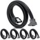 Electop SATA III Cable, 6Gbps 90 Degree Right Angle HDD SDD Data Cable, SATA 3.0 Nylon Braided Cable with Locking Latch for SATA HDD, SSD, CD Driver, CD Writer(20 Inch, Black,5 Pack)