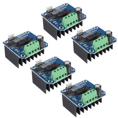 DORHEA 5PCS BTS7960 DC Stepper Motor Driver Module 43A Current Limit Control Module H-Bridge PWM Smart Car Board Compatible with Ar duino Raspberry Pi Smart Car