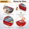 Juvielich 2PCS Luggage Replacement Handle Pulls,Plastic Pull Handle Grip,Flexible Black Handle Pull Straps Box Handles Luggage Case or Suitcase Replacement Handles for Bag,Luggage Parts 201x28x20mm