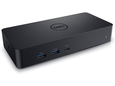 Dell Universal Dock - D6000S, Equipped with USB-C/USB-A PowerShare Options, Connect Upto Three 4K Displays, LED Indicator, Black