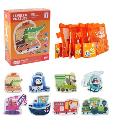 TOI Leveled Puzzles for Kids Aged 2 Preschool Learning - Cognitive Step 1