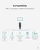 Plugable Thunderbolt 4 Cable [Thunderbolt Certified] 6.4ft USB4 Cable with 100W Charging, Single 8K or Dual 4K Displays, 40Gbps Data Transfer, Compatible with Thunderbolt 4, USB4, Thunderbolt 3, USB-C