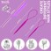 TsMADDTs 3Pack Hair Loop Tool Set with 2PCS French Braid Tool Loop 1PCS Rat Tail Comb Metal Pin Tail Braiding Comb for Hair Styling, Purple