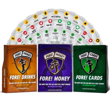 Fore! Cards Game Bundle - 3 On-Course Golf Games, Tons of Fun!