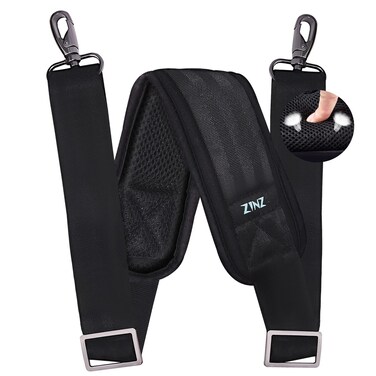 ZINZ 79 inch Shoulder Strap, Extra-thick Fixed Cushion Pad and Dual Clasps Universal Replacement Strap
