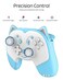 KINVOCA Wireless Controller for Nintendo Switch/Switch Lite, Cute Pro Controller with Turbo, Motion, Vibration, Wake-Up, Headphone Jack and Breathing Light - Blue