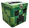 The Tin Box Company Minecraft Stack Store and Carry Tin. Stackable Tin Box with Handle,Green, Storage Box, 5.75" Height, Clasp and Hinge on Lid
