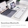 Macally Premium Bluetooth Keyboard and Mouse for Mac - Multi Device Compatible - Rechargeable Mac Wireless Keyboard and Mouse Combo (110 Keys and Silent Click) - Slim Bluetooth Keyboard Mouse - Silver