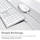 Macally Premium Bluetooth Keyboard and Mouse for Mac - Multi Device Compatible - Rechargeable Mac Wireless Keyboard and Mouse Combo (110 Keys and Silent Click) - Slim Bluetooth Keyboard Mouse - Silver