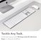 Macally Premium Bluetooth Keyboard and Mouse for Mac - Multi Device Compatible - Rechargeable Mac Wireless Keyboard and Mouse Combo (110 Keys and Silent Click) - Slim Bluetooth Keyboard Mouse - Silver