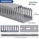 ZhiYo 2x2in Server Rack Cable Management Kit - 6.6FT PVC Cable Duct Raceway, Open Slot Wire Raceway for Desk or Under Computer, Grey
